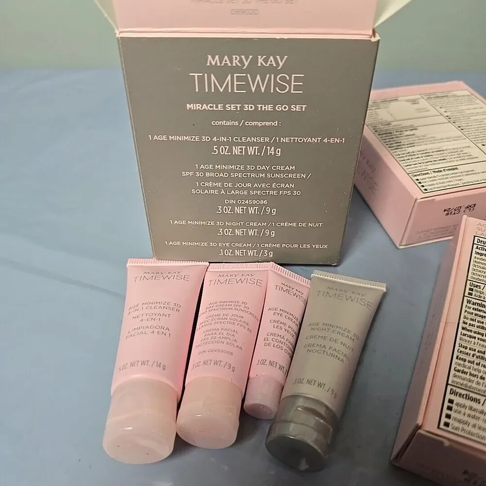 Mary Kay Timewise Miracle Set The 3D Go Set NIB Lot of (3) Exp. 07/24 & 8/22‎